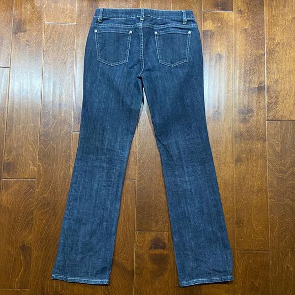 Banana Republic Stretch Straight Leg Mid Rise Dark Denim Jeans Women's Size 8 - Picture 5 of 10